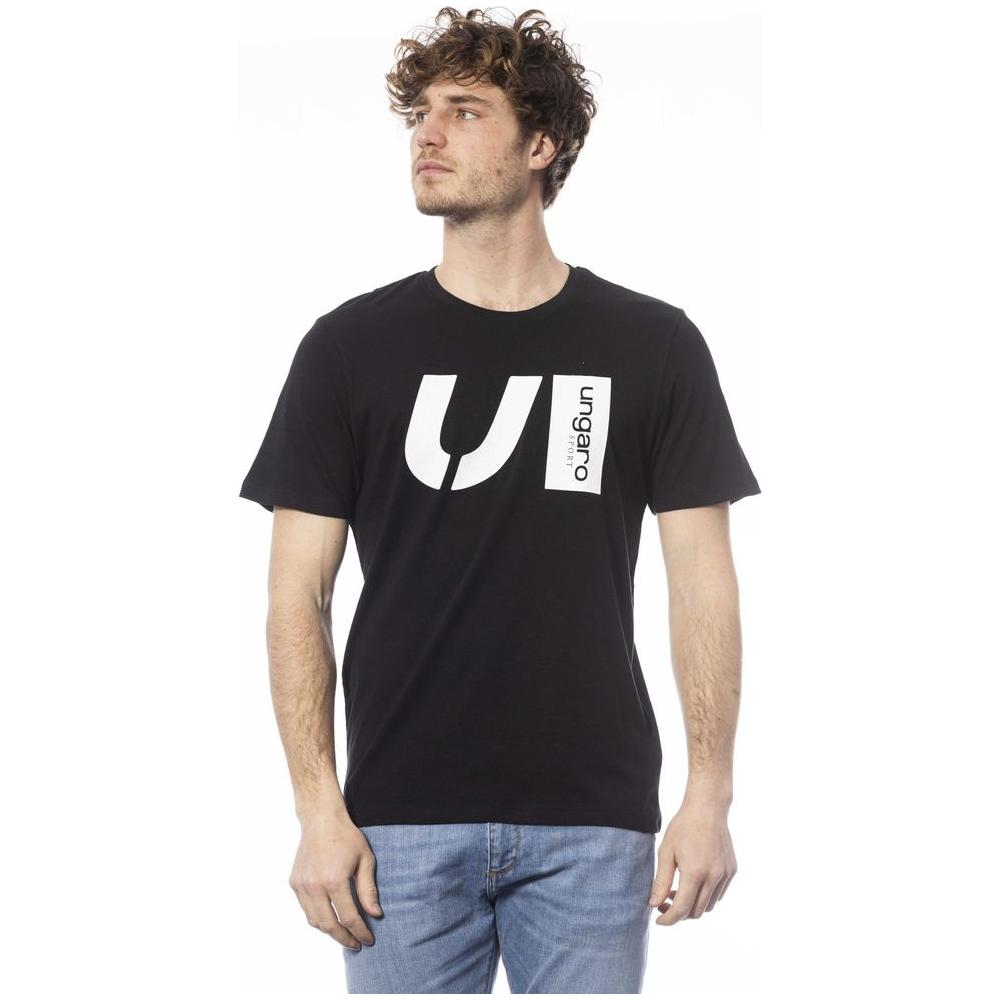Ungaro Sport Black Cotton Men T-Shirt UN-24071-M