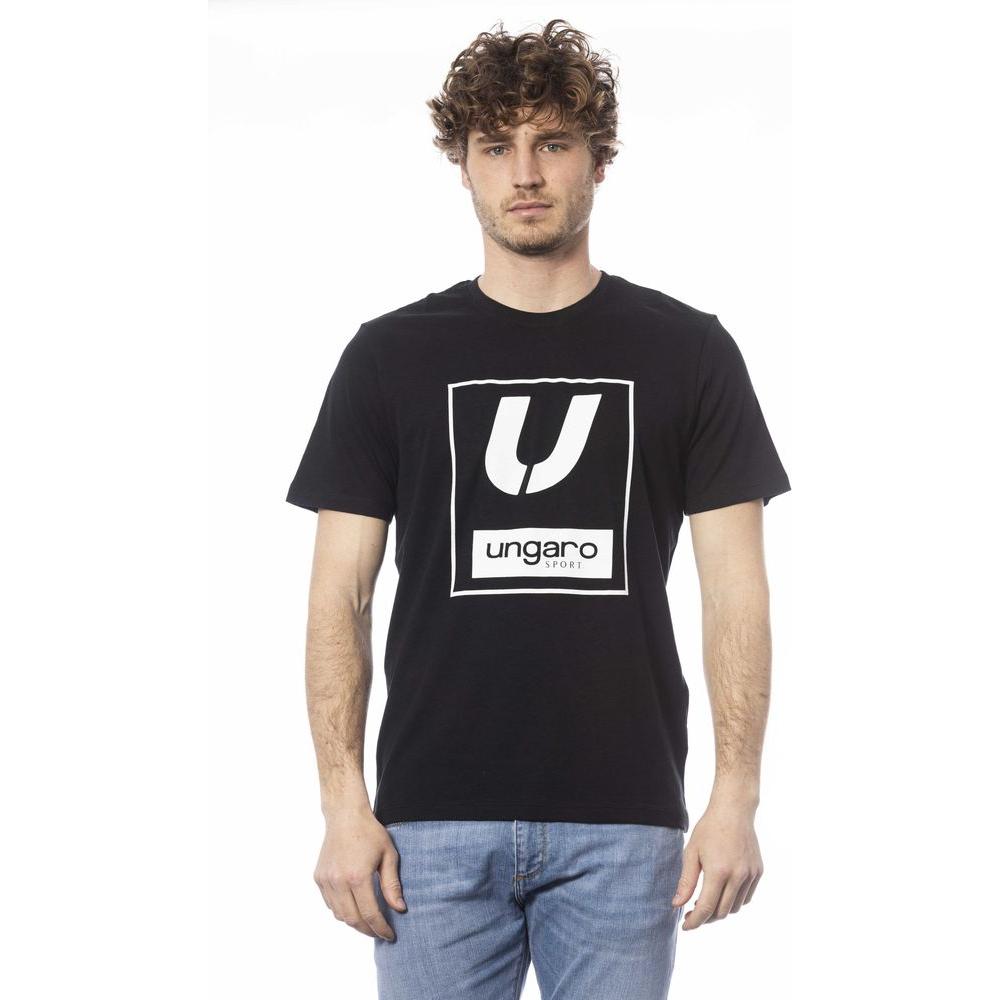 Ungaro Sport Black Cotton Men T-Shirt UN-24069-M