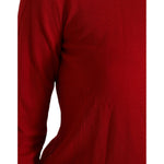 Dolce & Gabbana Red Wool Knitted Crew Neck Pullover Sweater TSH84335-40