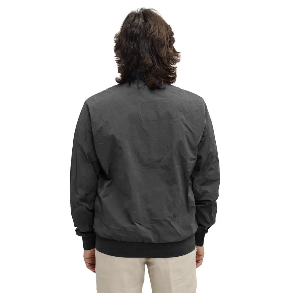 Refrigiwear Gray Nylon Men Bomber Jacket