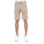 People Of Shibuya Beige Stretch Bermuda Cargo Shorts PE-12434-IT56 | 3XL
