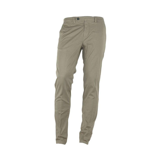 Made in Italy Beige Cotton Men's Trouser