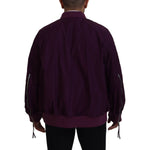 Dsquared² Purple Polyester Full Zipper Bomber Jacket JKT3540-48
