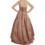 Dolce & Gabbana Crystal Pink Silk Chandelier Ball Gown Dress DR1667