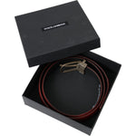 Dolce & Gabbana Red Perforated Leather Metal Buckle Belt Men BEL9182-85