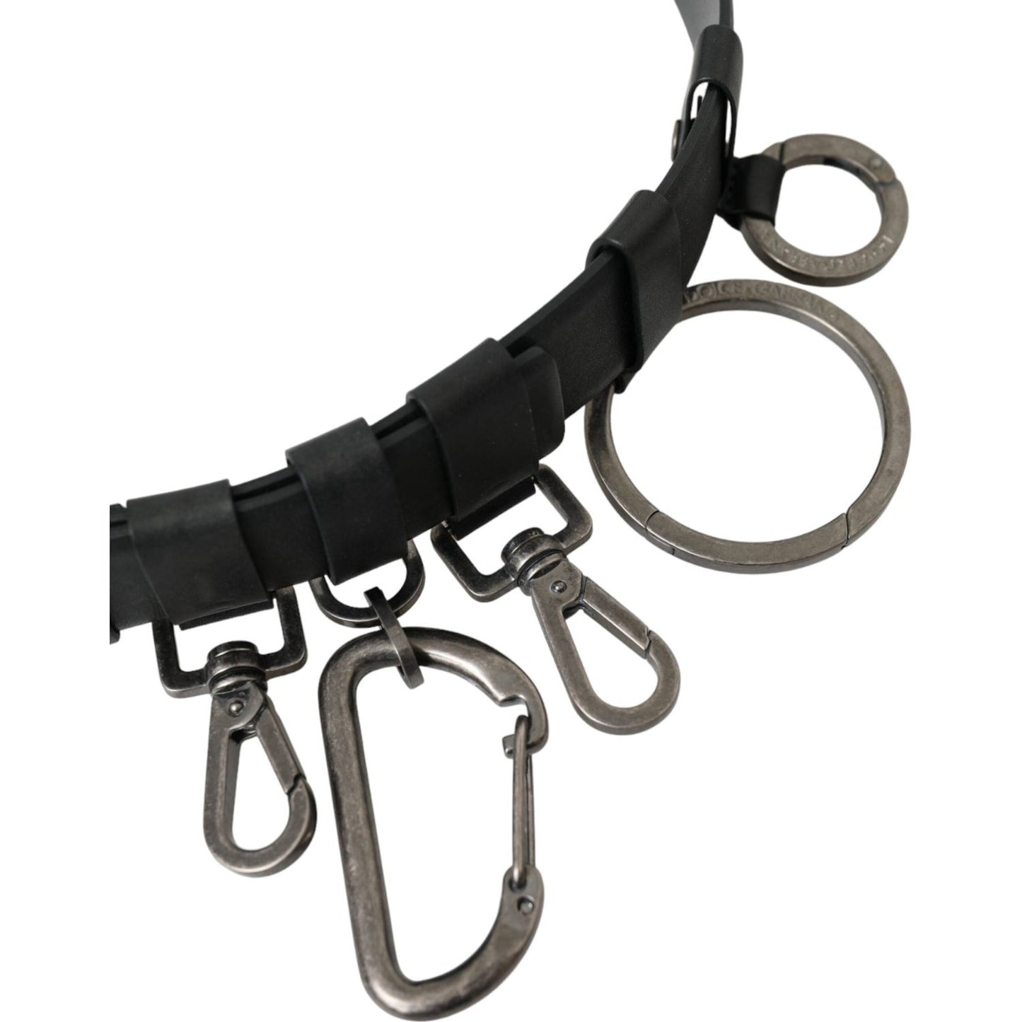 Dolce & Gabbana Black Calf Leather Silver Metal Buckle Belt BEL9222-90