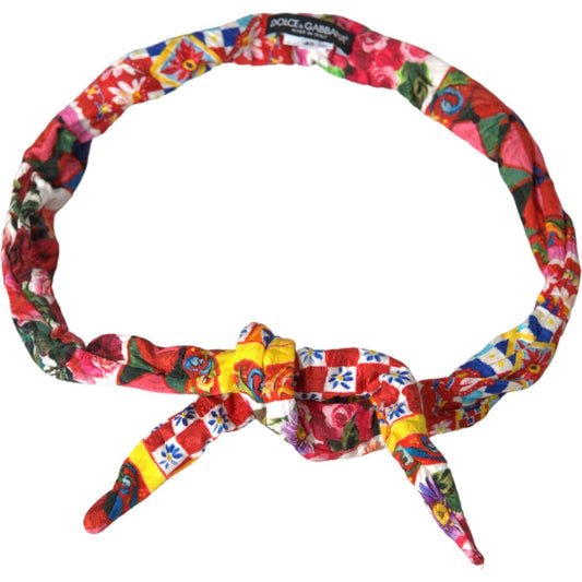 Dolce & Gabbana Multicolor Carretto Print Waist Belt
