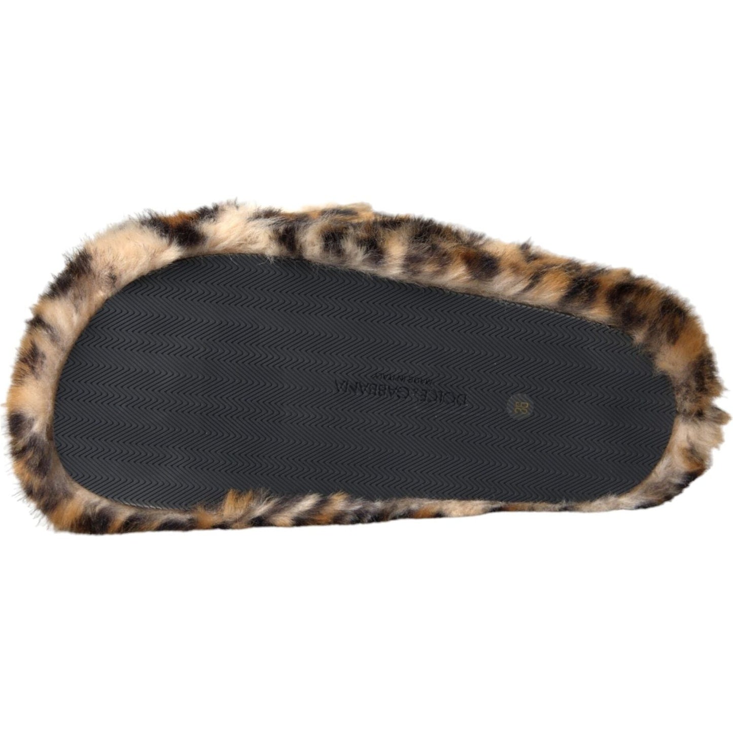 Dolce & Gabbana Brown Tiger Slippers Flats Sandals Shoes LA10969-36