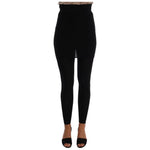Dolce & Gabbana Elegant Black Cashmere Silk Stretch Pants Dolce & Gabbana Black