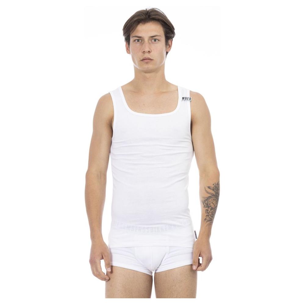 Bikkembergs White Cotton Men's Tank Top