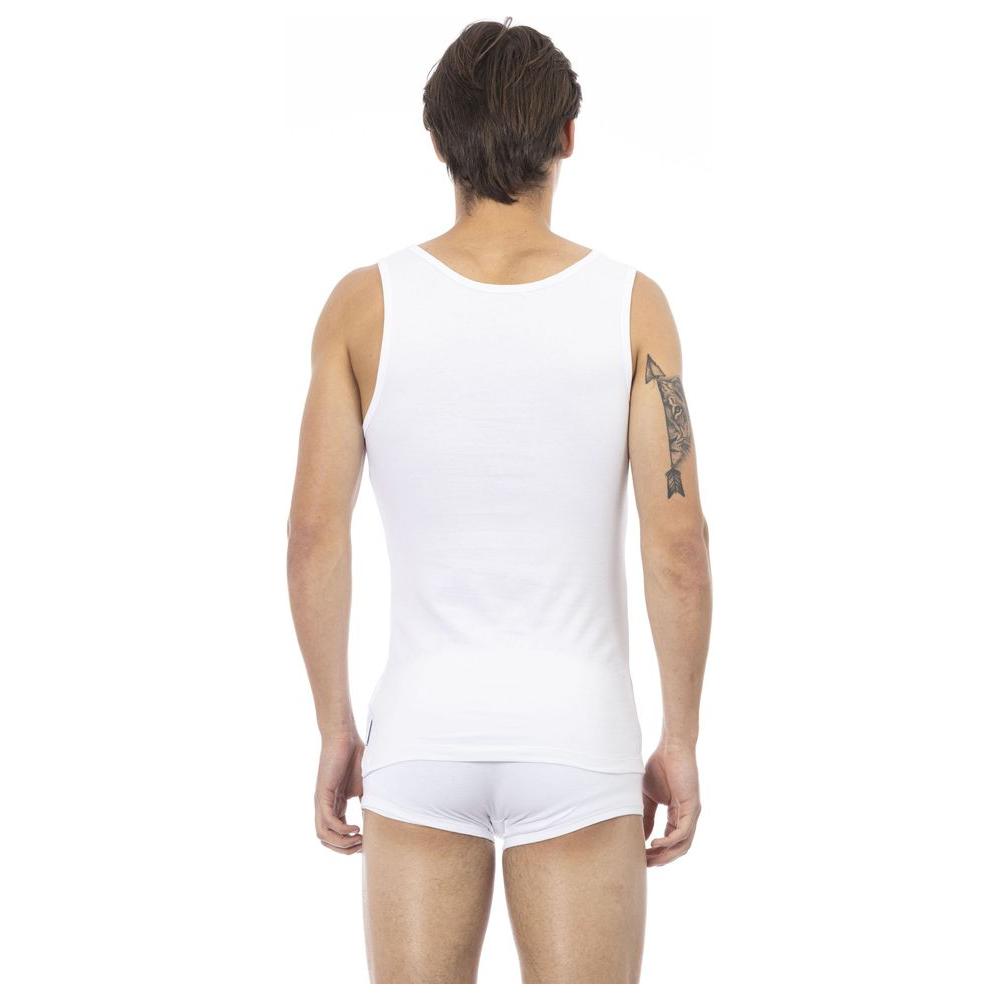 Bikkembergs White Cotton Men's Tank Top