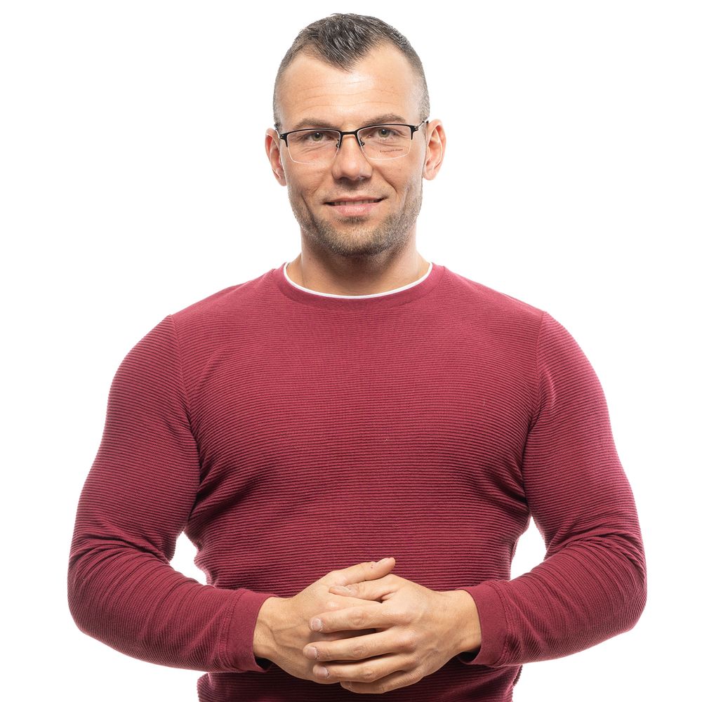 Ermenegildo Zegna Black Men Glasses Frame