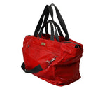 Dolce & Gabbana Red Nylon Calfskin Hand Shoulder Duffel Bag BAG1486