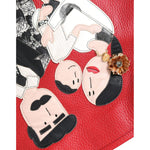 Dolce & Gabbana Red Leather #DGFamily Patch Shopping Tote Bag BAG1485