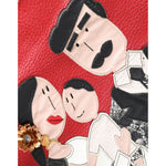 Dolce & Gabbana Red Leather #DGFamily Patch Shopping Tote Bag BAG1485
