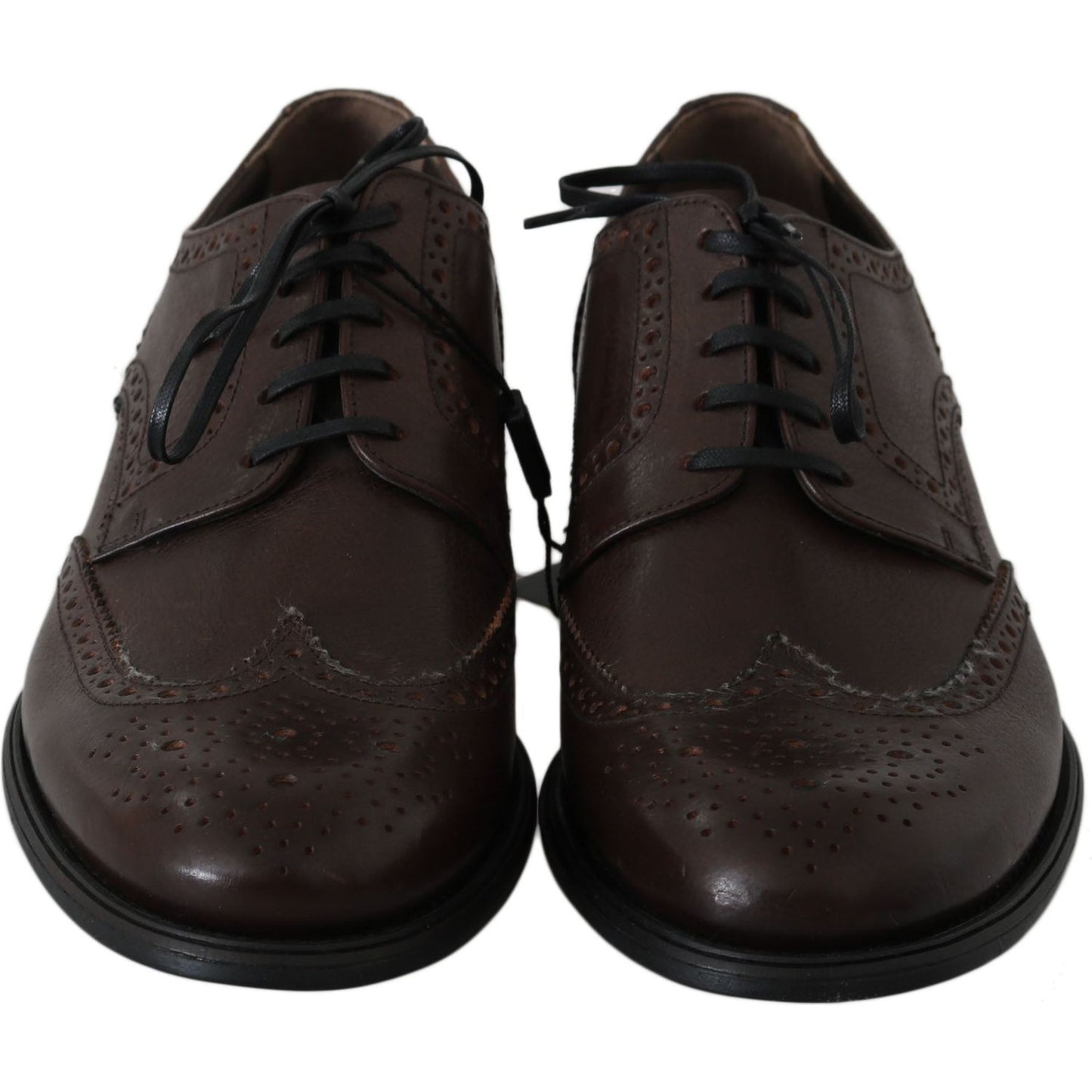 Dolce & Gabbana Elegant Brown Leather Derby Brogues