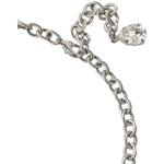 Dolce & Gabbana Silver Brass Clear Crystal Roses Pendants Necklace