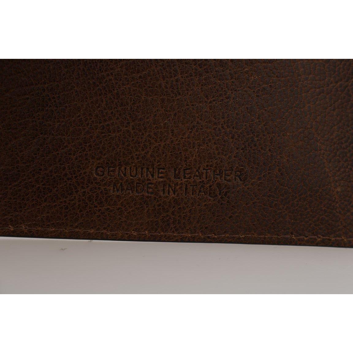 Billionaire Italian Couture Brown Leather Cardholder Wallet Wallet