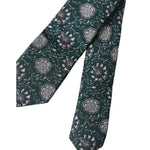 Dolce & Gabbana Green Floral Print Silk Adjustable Men Tie KRA3345