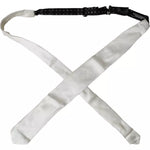 Dolce & Gabbana White 100% Silk Adjustable Necktie Men Bowtie KRA3355