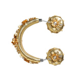 Dolce & Gabbana Gold Leather Floral Crystal Angel Headset Headphones SMY10427
