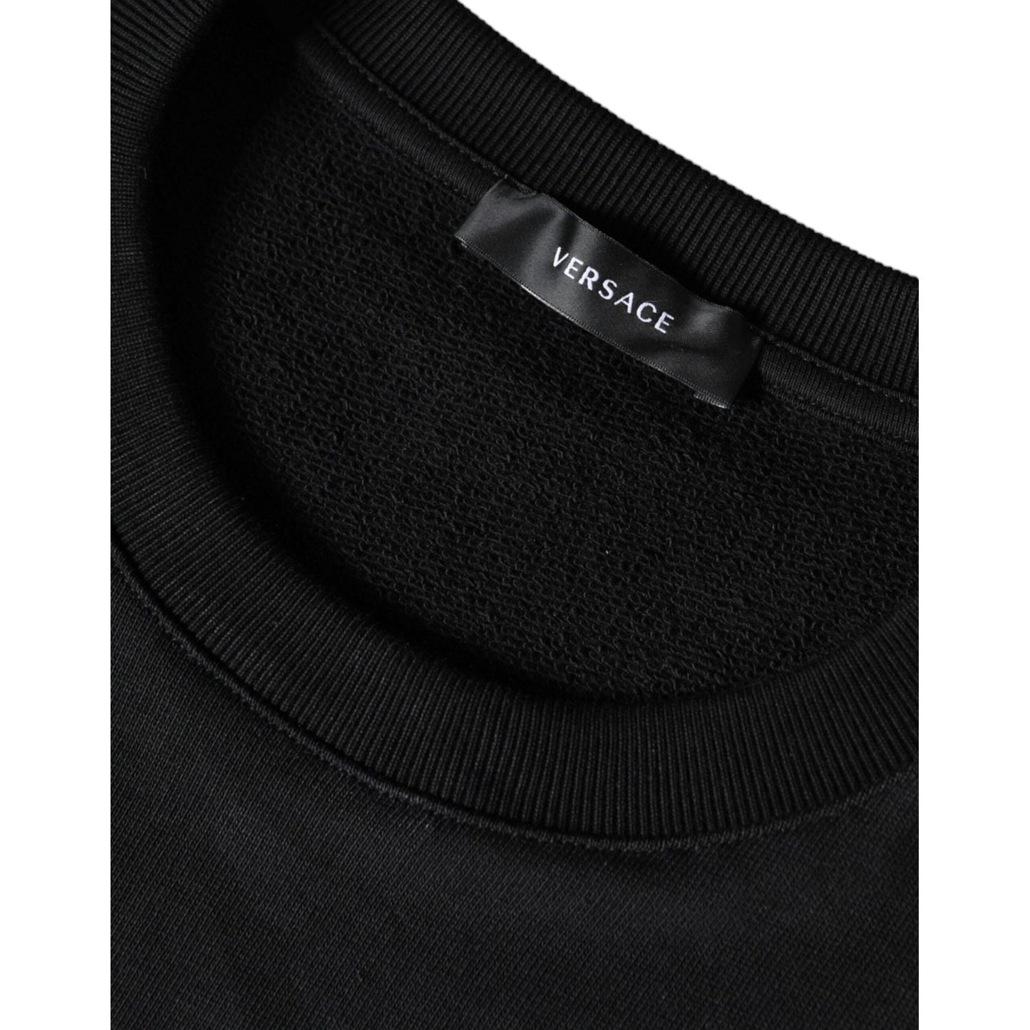 Versace Black Medusa Fleece Cotton Crew Neck Sweatshirt Sweater TSH86765-L