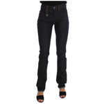 Costume National Sleek Dark Blue Super Slim Jeans Costume National Black