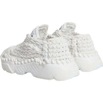 Dolce & Gabbana White Knitted Daymaster Sneakers Shoes