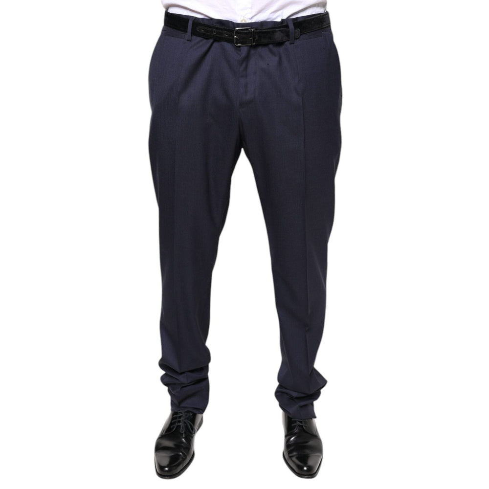 Dolce & Gabbana Blue Wool Skinny Formal Dress Pants PAN75561-54
