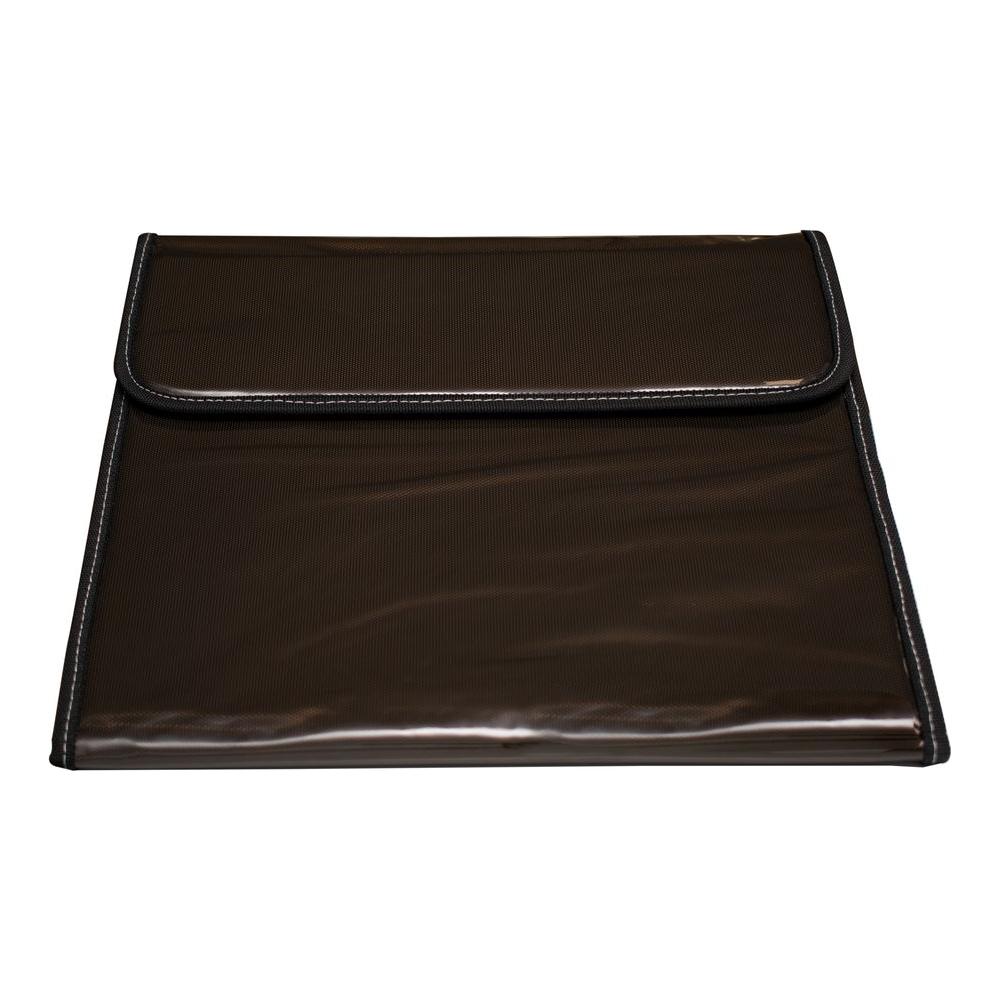 Black leather tablet sleeve with magnetic closure