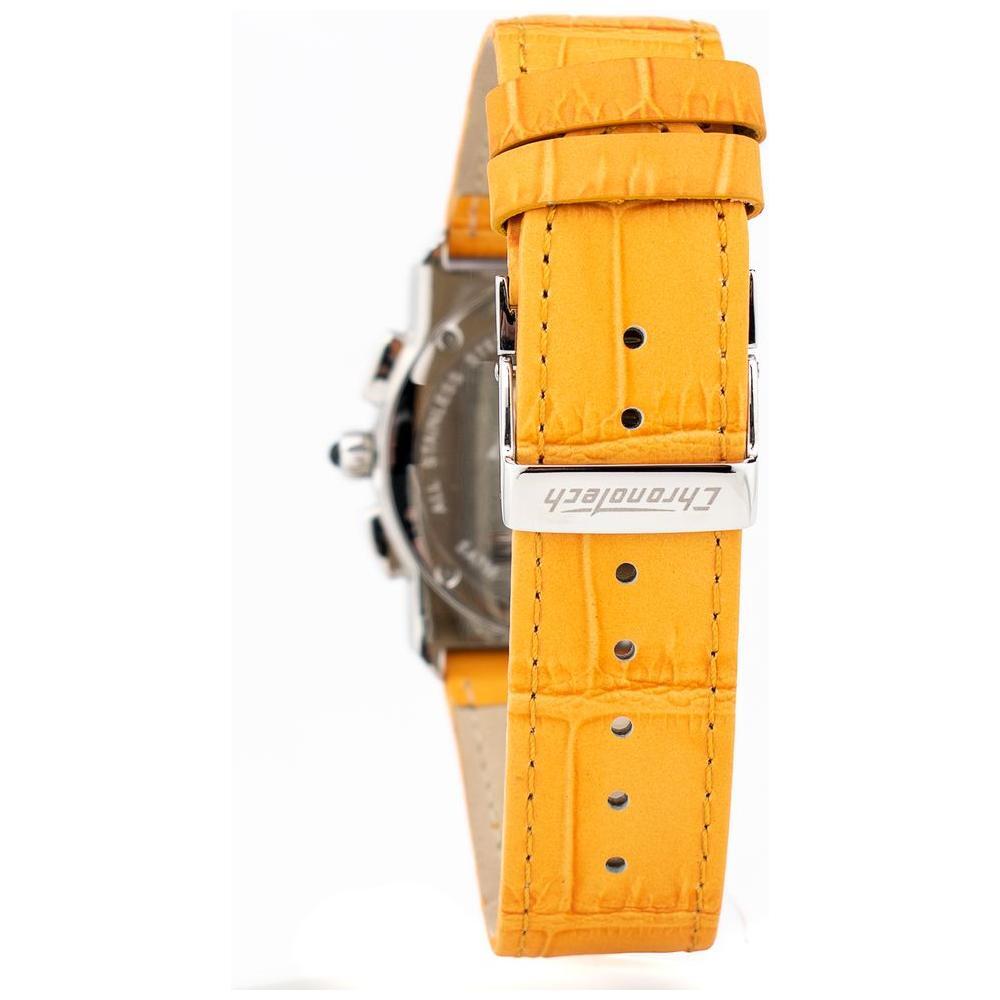 Chronotech Orange Leather Dress Watch