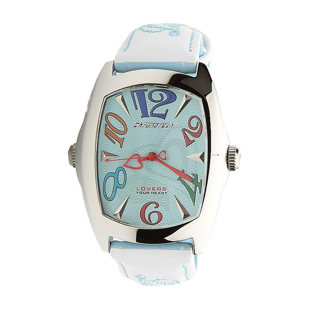 Chronotech Blue Leather Dress Watch