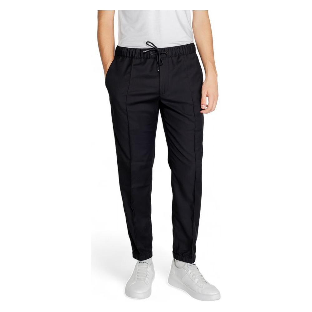 Armani Exchange Black Polyester Jeans & Pant