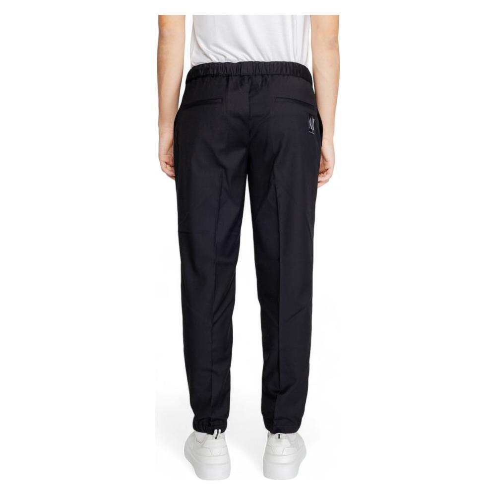 Armani Exchange Black Polyester Jeans & Pant