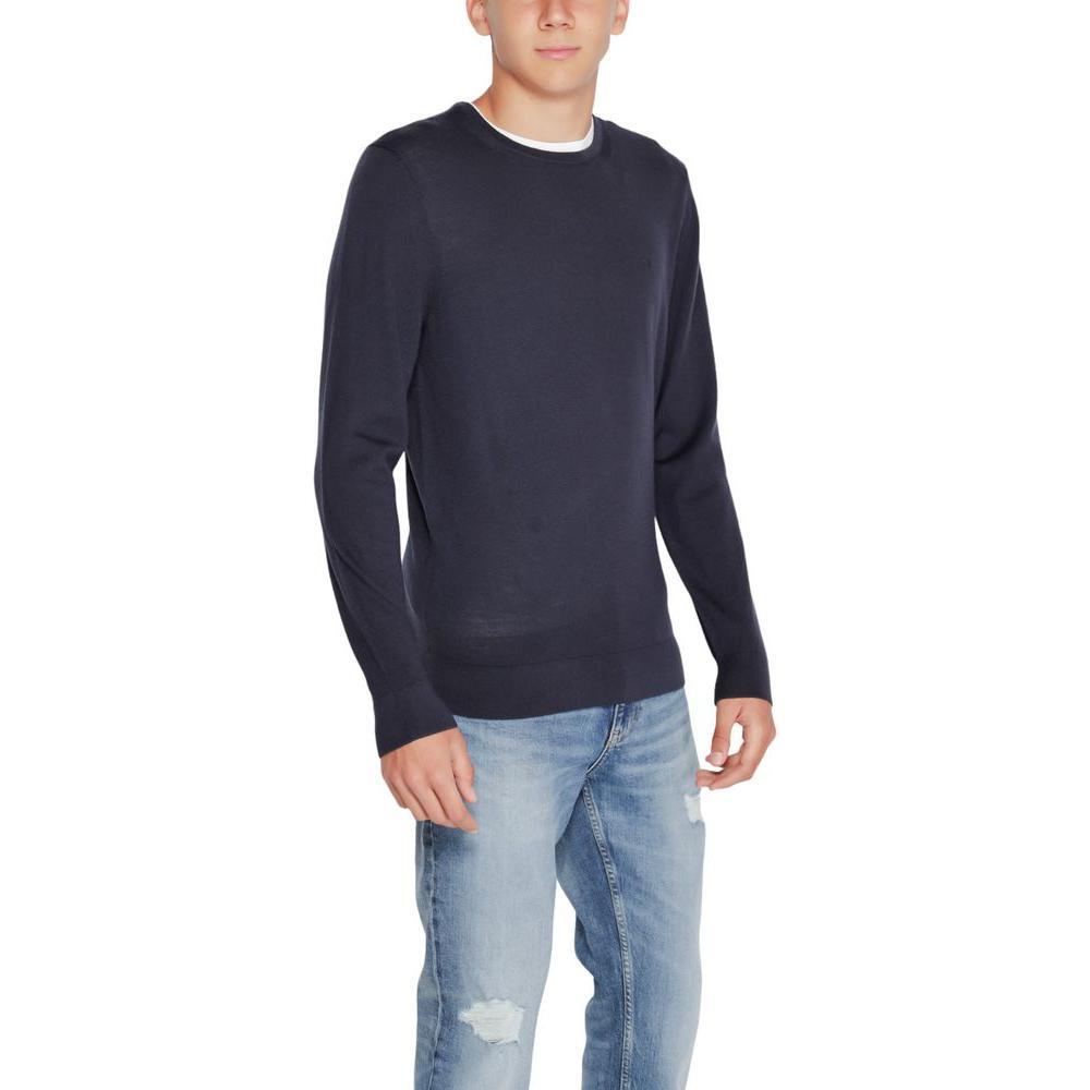 Calvin Klein Blue Recycled Wool Sportswear