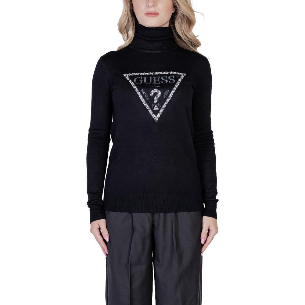Guess Black Viscose Turtleneck GU-14687900009-IT38|XS