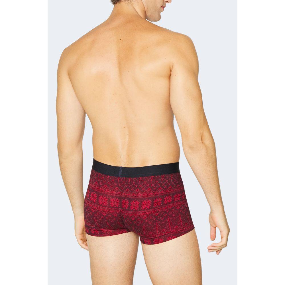 Back view of men's Tommy Hilfiger Bordeaux boxer shorts, Fall/Winter collection, made of 95% cotton and 5% elastane/lycra.