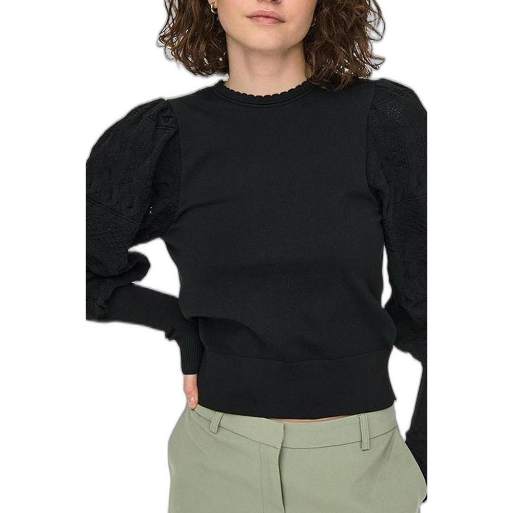 Only Black Polyester Sweatshirt