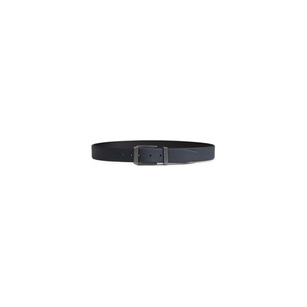 Antony Morato blue leather belt, men's fall/winter collection, 100% leather accessory for stylish outfits.