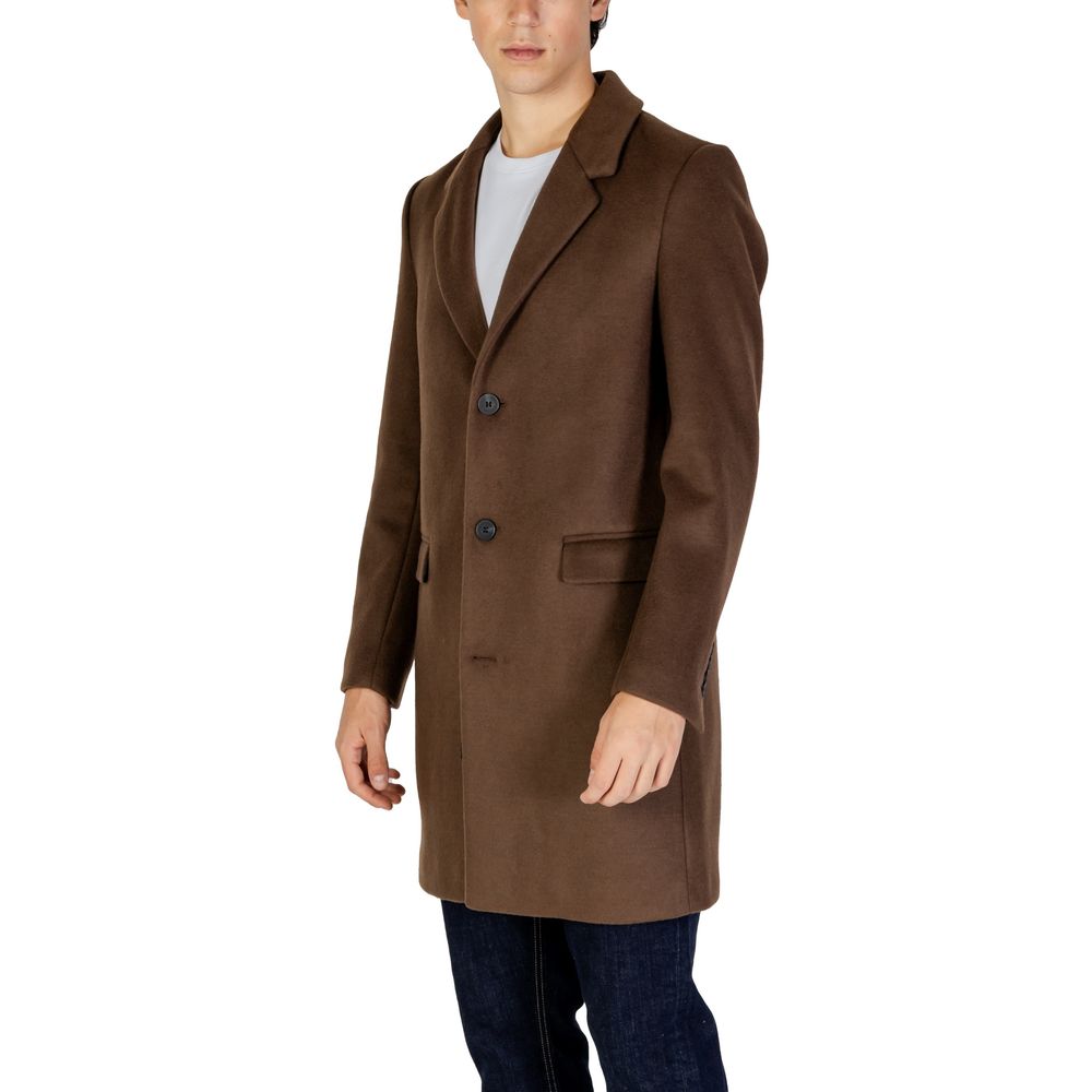 Antony Morato Brown Polyester Coat