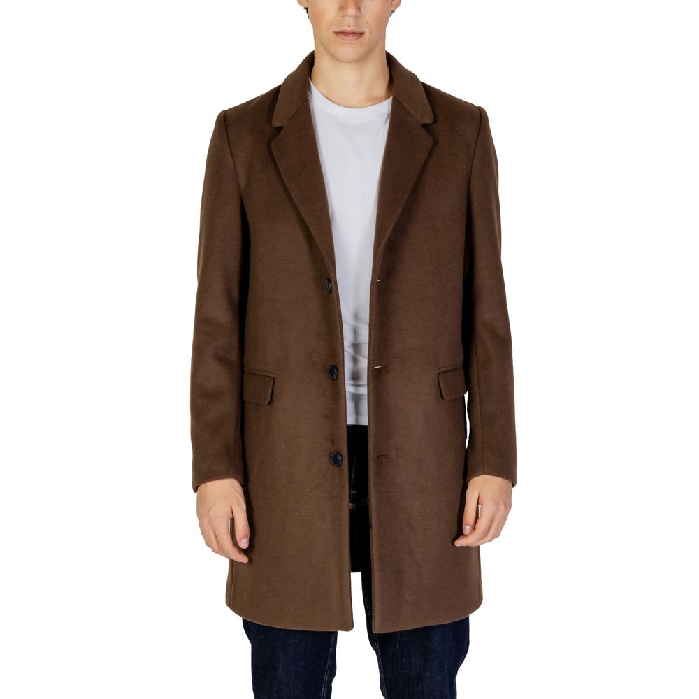 Antony Morato Brown Polyester Coat