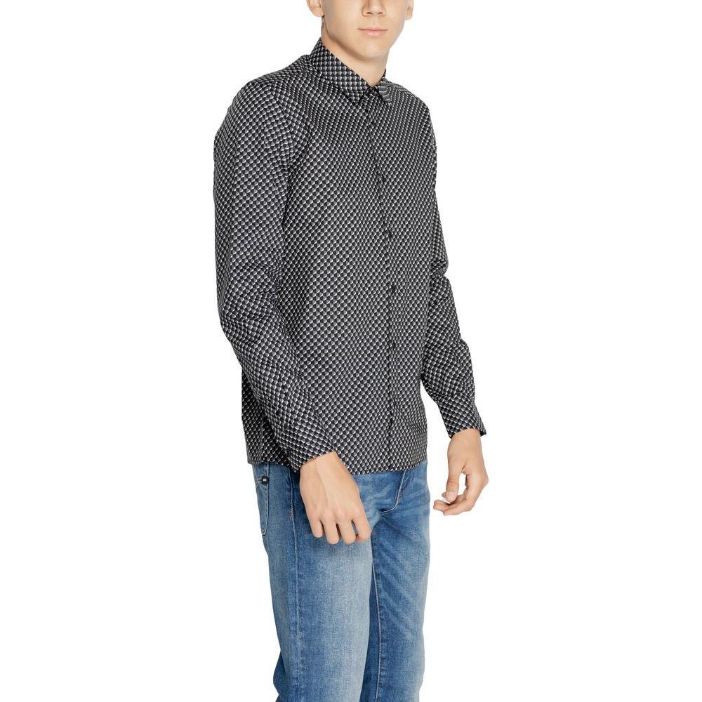 Antony Morato Gray Cotton Pattern Shirt