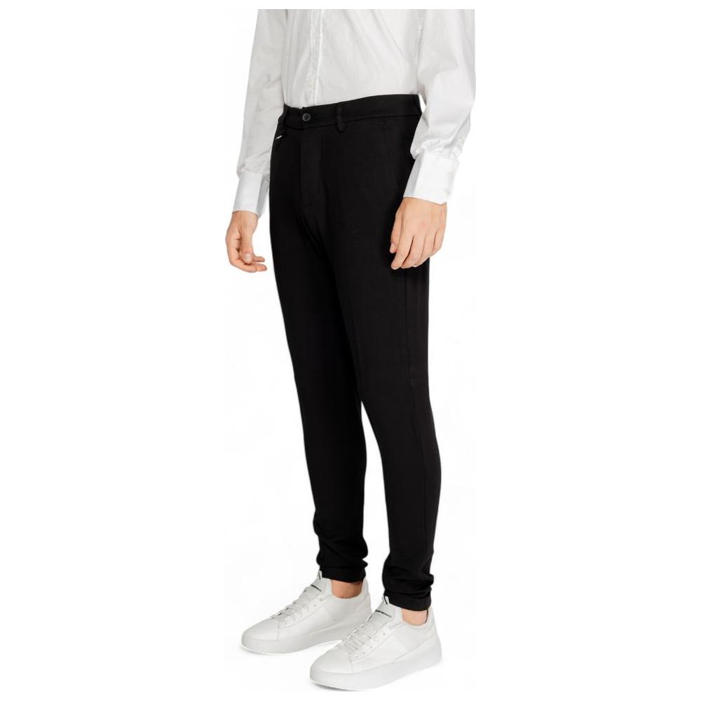 Antony Morato Black Viscose Jeans & Pant