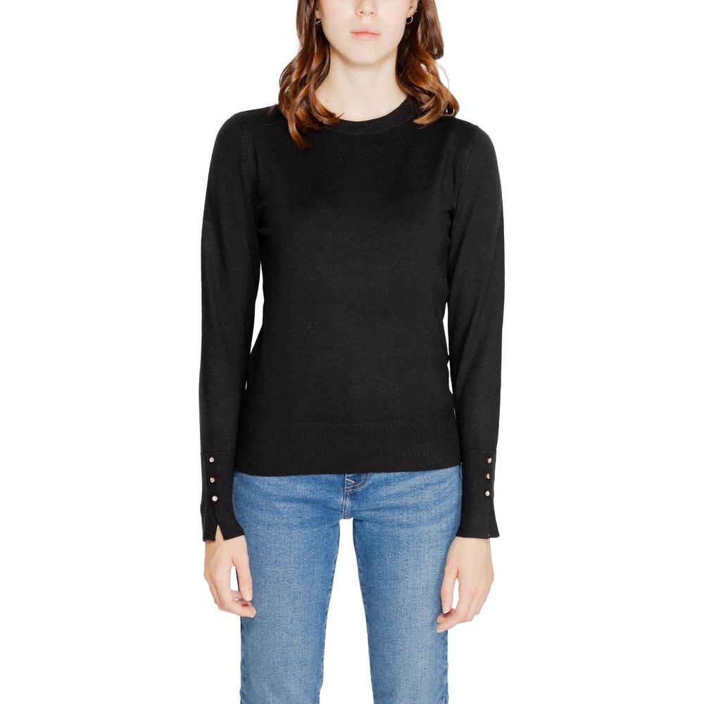Jacqueline De Yong Black Viscose Tops & T-Shirt