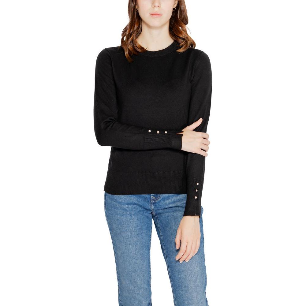 Jacqueline De Yong Black Viscose Tops & T-Shirt