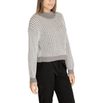 Jacqueline De Yong Gray Polyester Sweater