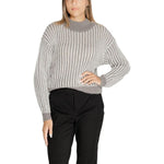 Jacqueline De Yong Gray Polyester Sweater