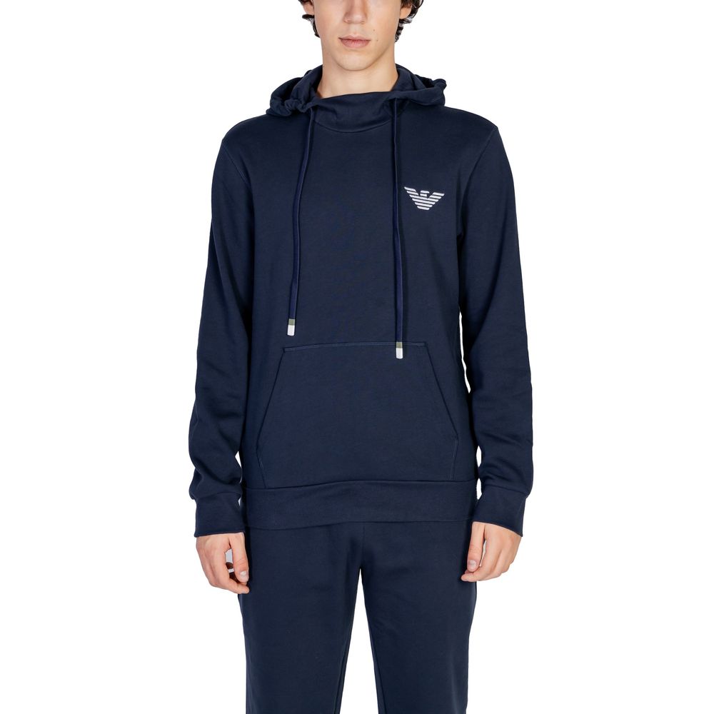 Emporio Armani Underwear Blue Cotton Hoody