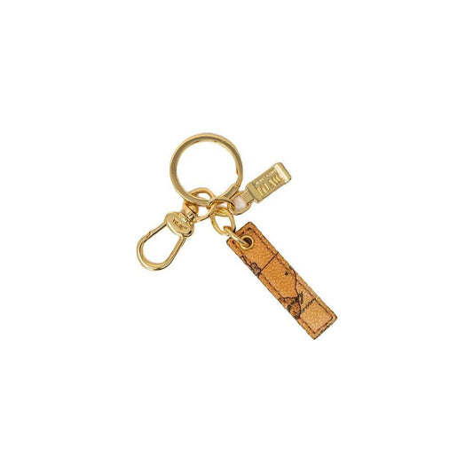 Alviero Martini Prima Classe Beige Leather Keychain