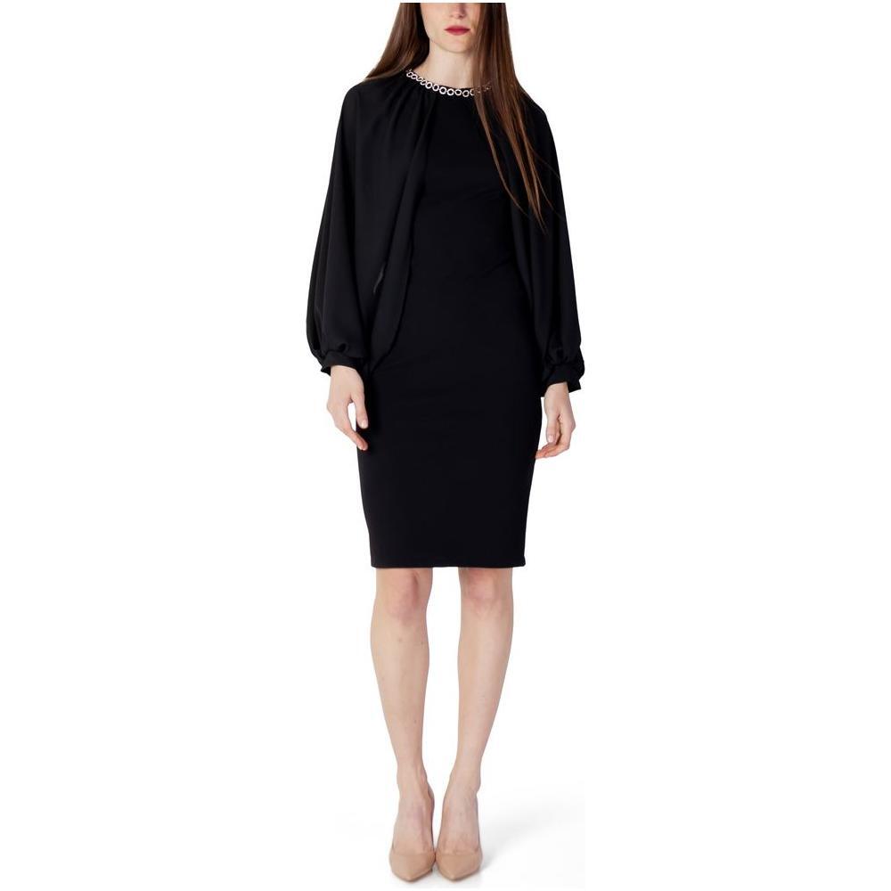 Rinascimento Black Polyester Long RI-11296600009-IT40|S